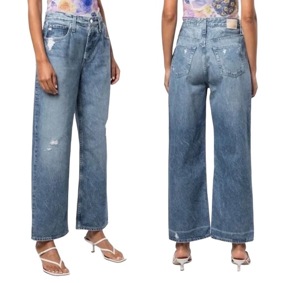 AG ADRIANO GOLDSCHMIED Knoxx High Rise Baggy Boyfriend Jeans Inland Wash - Picture 2 of 14